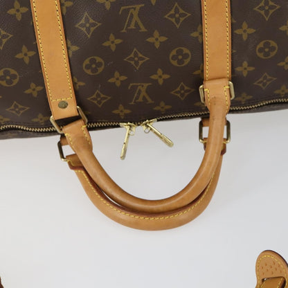 Louis Vuitton Keepall Bandouliere Bag Monogram Canvas, BROWN, CANVAS, Travel bag