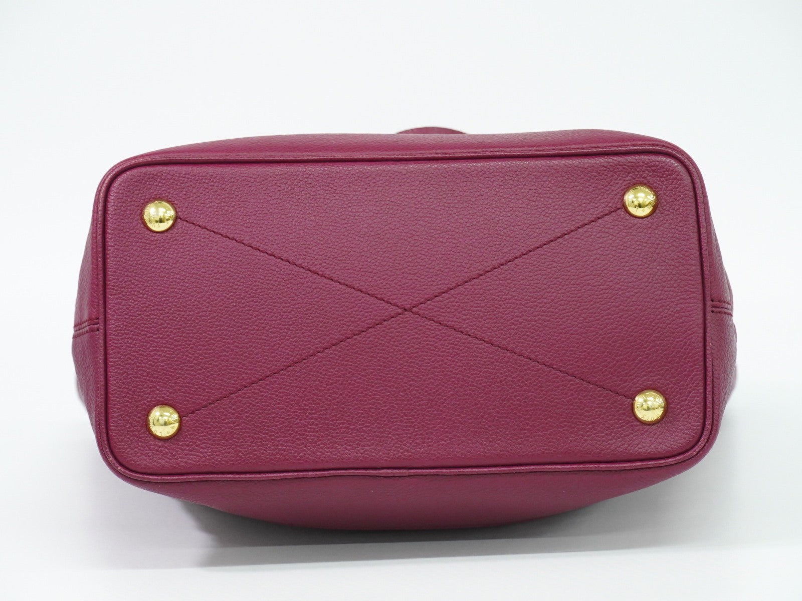 Louis Vuitton Citadine Handbag Monogram Empreinte Leather, BURGUNDY, LEATHER, Handbag