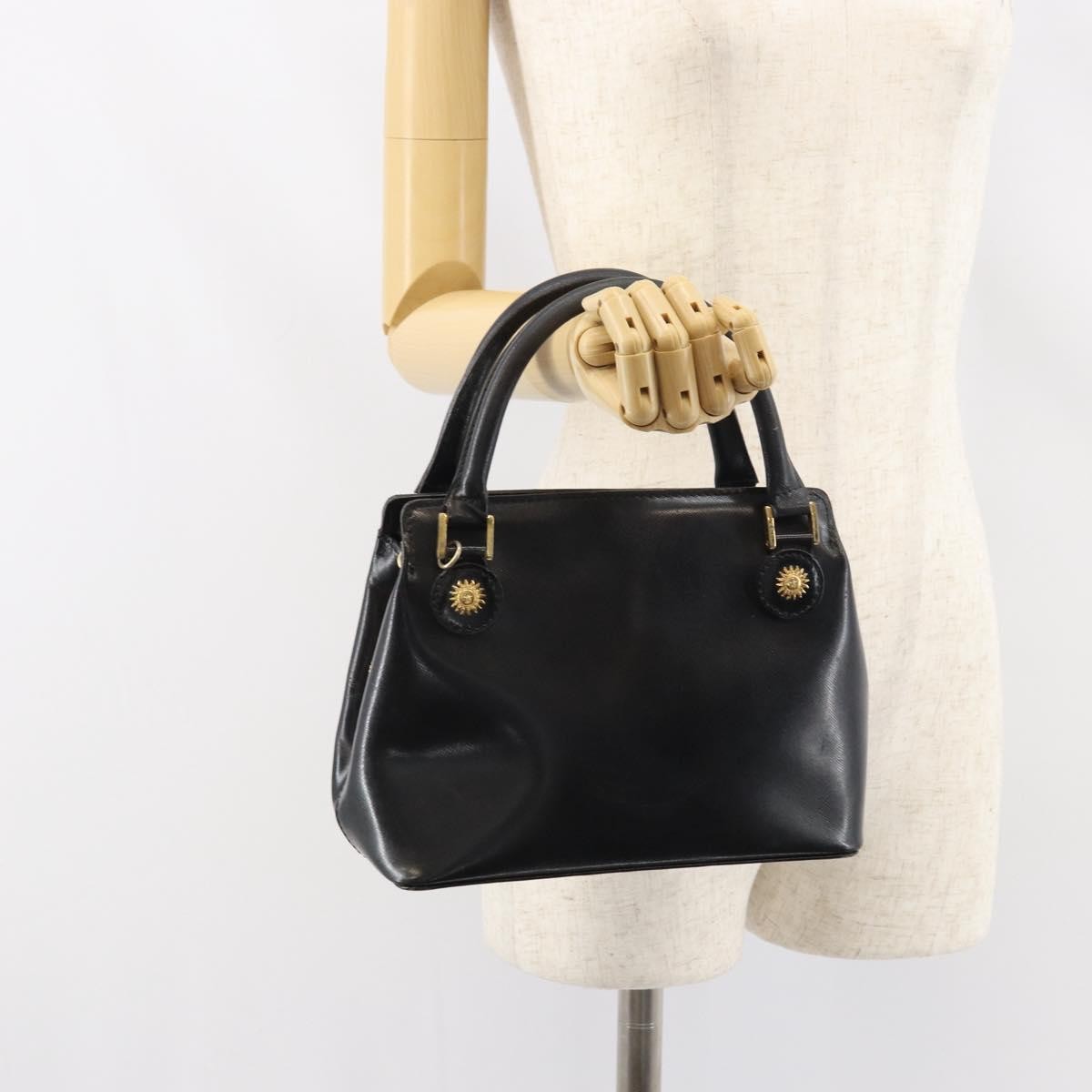 Versace Vintage Handbag Leather, BLACK, LEATHER, Handbag