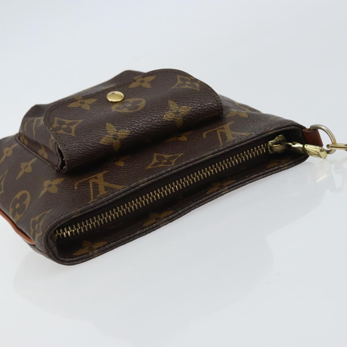 Louis Vuitton Partition Wristlet Clutch Monogram Canvas, BROWN, CANVAS, Clutche & pouche