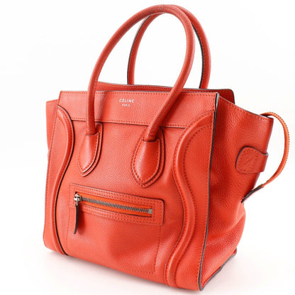 Celine Luggage Bag Grainy Leather, RED, LEATHER, Bag