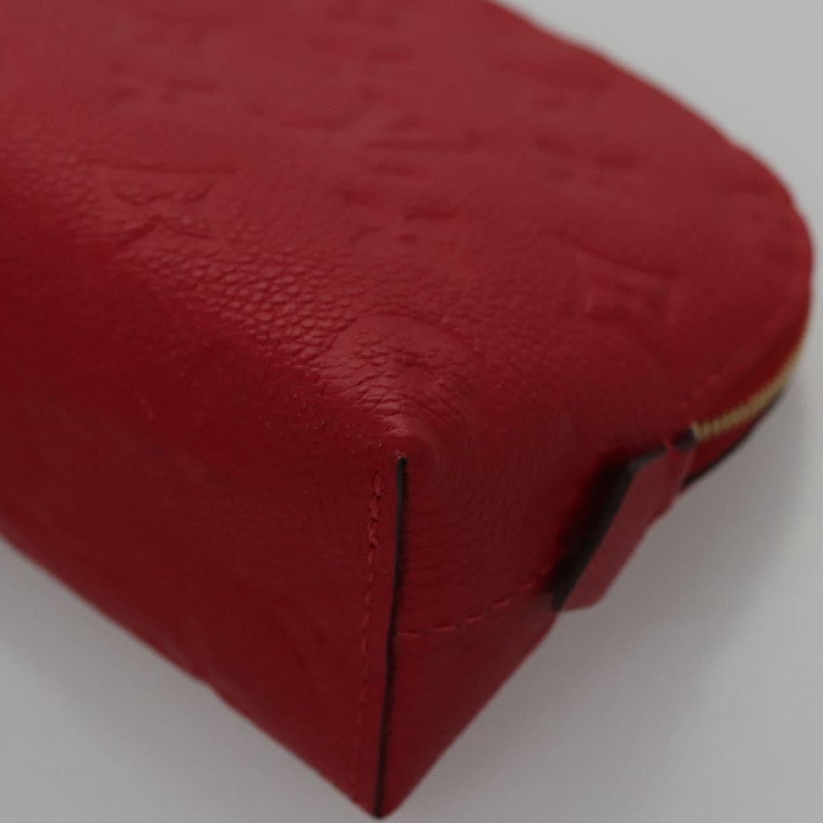 Louis Vuitton Cosmetic Pouch Monogram Empreinte Leather, RED, LEATHER, Toiletry Case