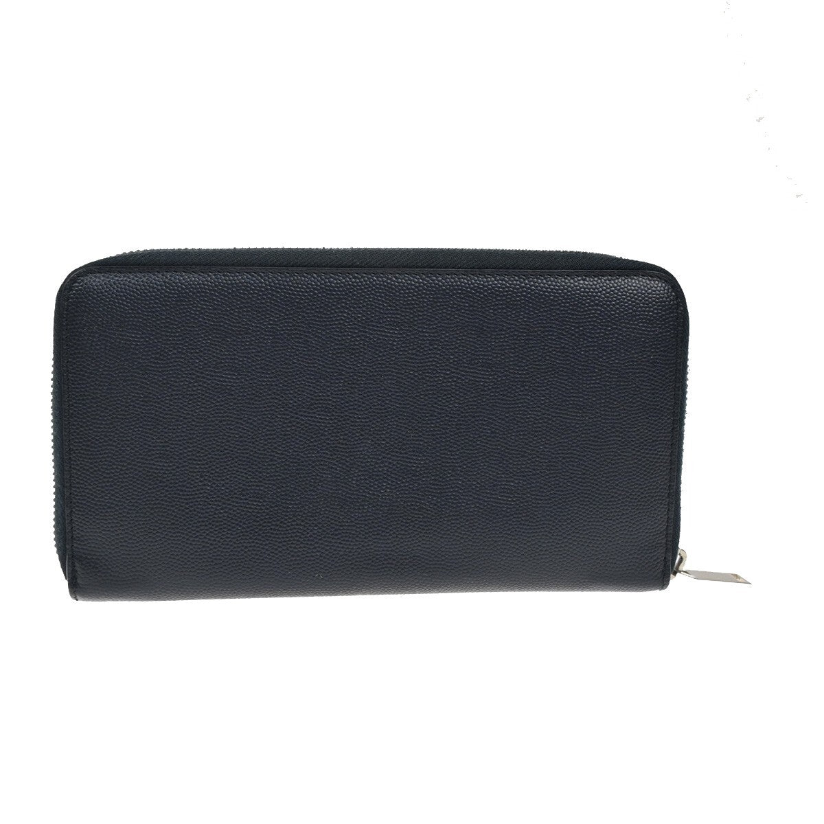 Saint Laurent Classic Zip Around Organizer Wallet Leather, NAVY, LEATHER, Wallets
