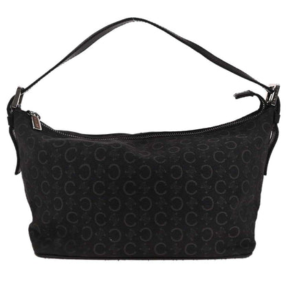 Celine C Macadam Handbag Canvas, BLACK, CANVAS, Handbag