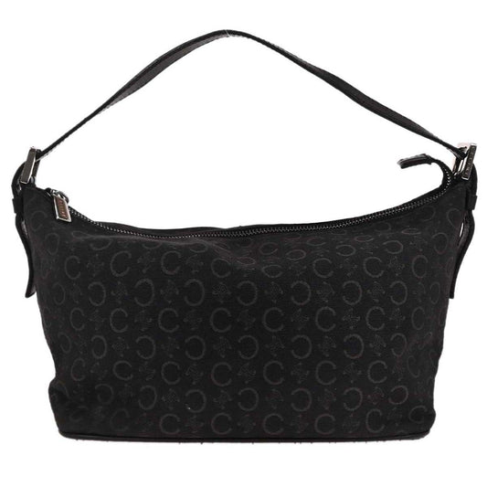 Celine C Macadam Handbag Canvas, BLACK, CANVAS, Handbag