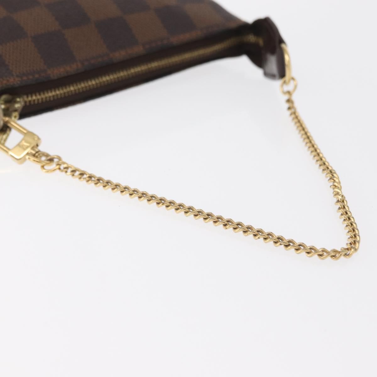 Louis Vuitton Mini pochette accessoires Damier Canvas, BROWN, CANVAS, Clutche & pouche