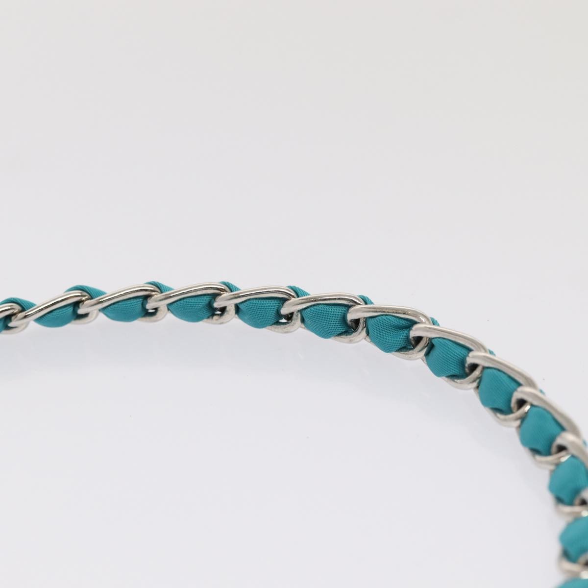 Prada Pushlock Chain Flap Bag Quilted Tessuto, Turquoise, Nylon, Shoulder Bag