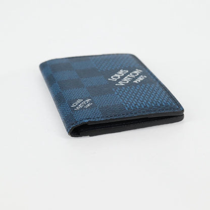 Louis Vuitton Graphite Card Case Monogram Damier, BLUE, CANVAS, Card Holders