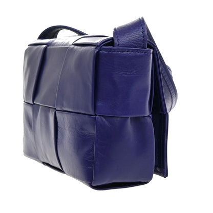 Bottega Veneta Cassette Crossbody Bag Maxi Intrecciato Fringe Leather, PURPLE, LEATHER, Crossbody bag