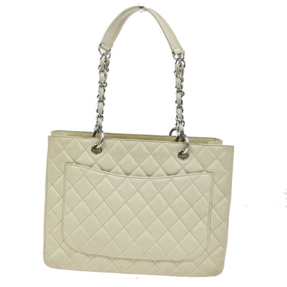 Chanel Grand Shopping Tote Quilted Calfskin, BEIGE, LEATHER, Tote bag