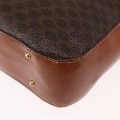 Celine Vintage Macadam Shoulder Bag Canvas and Leather, BROWN, CANVAS, Shoulder bag