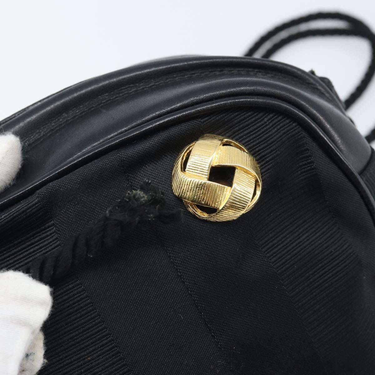 Salvatore Ferragamo Vintage Shoulder Bag Canvas, BLACK, CANVAS, Shoulder bag