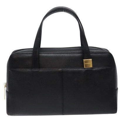 Burberry Vintage Handbag Leather, BLACK, LEATHER, Handbag