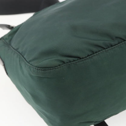 Prada Double Buckle Flap Messenger Bag Tessuto, GREEN, NYLON, Shoulder bag