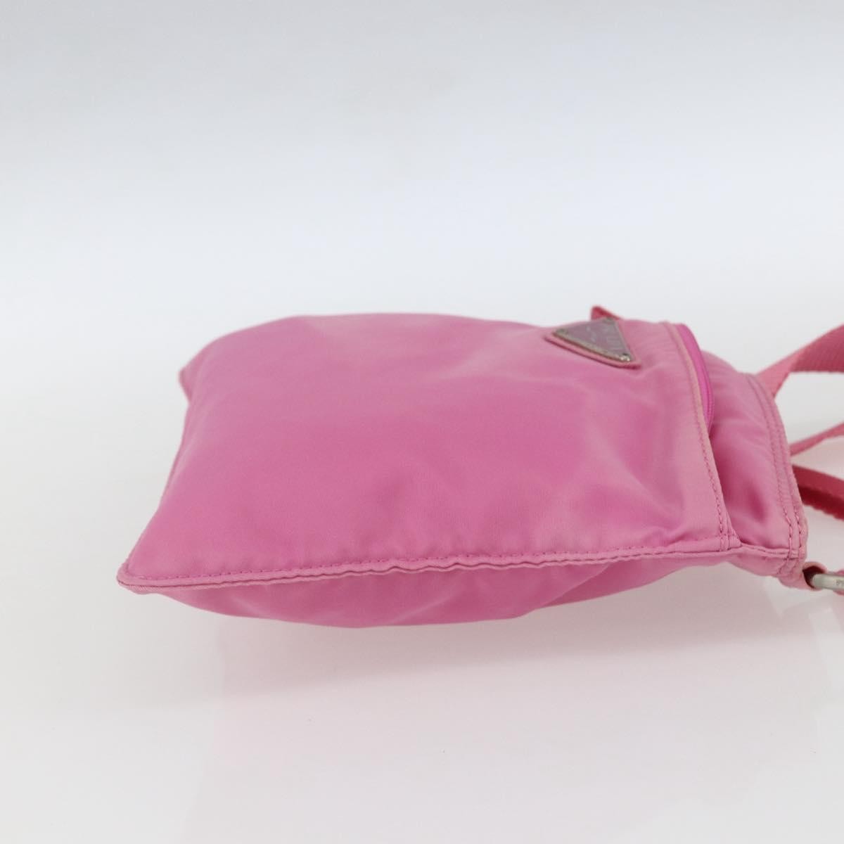 Prada Front Pocket Messenger Bag Tessuto, PINK, NYLON, Shoulder bag