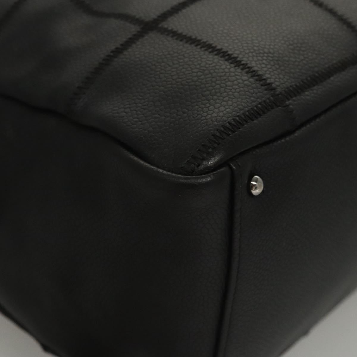 Chanel Chocolate Bar Shoulder Bag Calfskin, BLACK, LEATHER, Shoulder bag