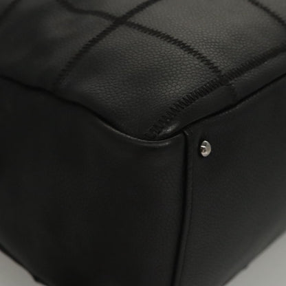 Chanel Chocolate Bar Shoulder Bag Calfskin, BLACK, LEATHER, Shoulder bag