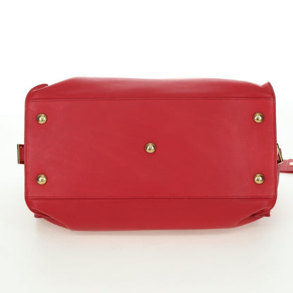 Saint Laurent Classic Y Cabas Leather, RED, LEATHER, Handbag
