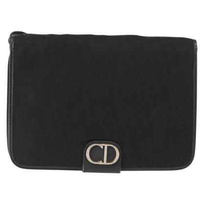 Christian Dior Vintage CD trotter Shoulder bag Canvas, BLACK, CANVAS, Shoulder bag