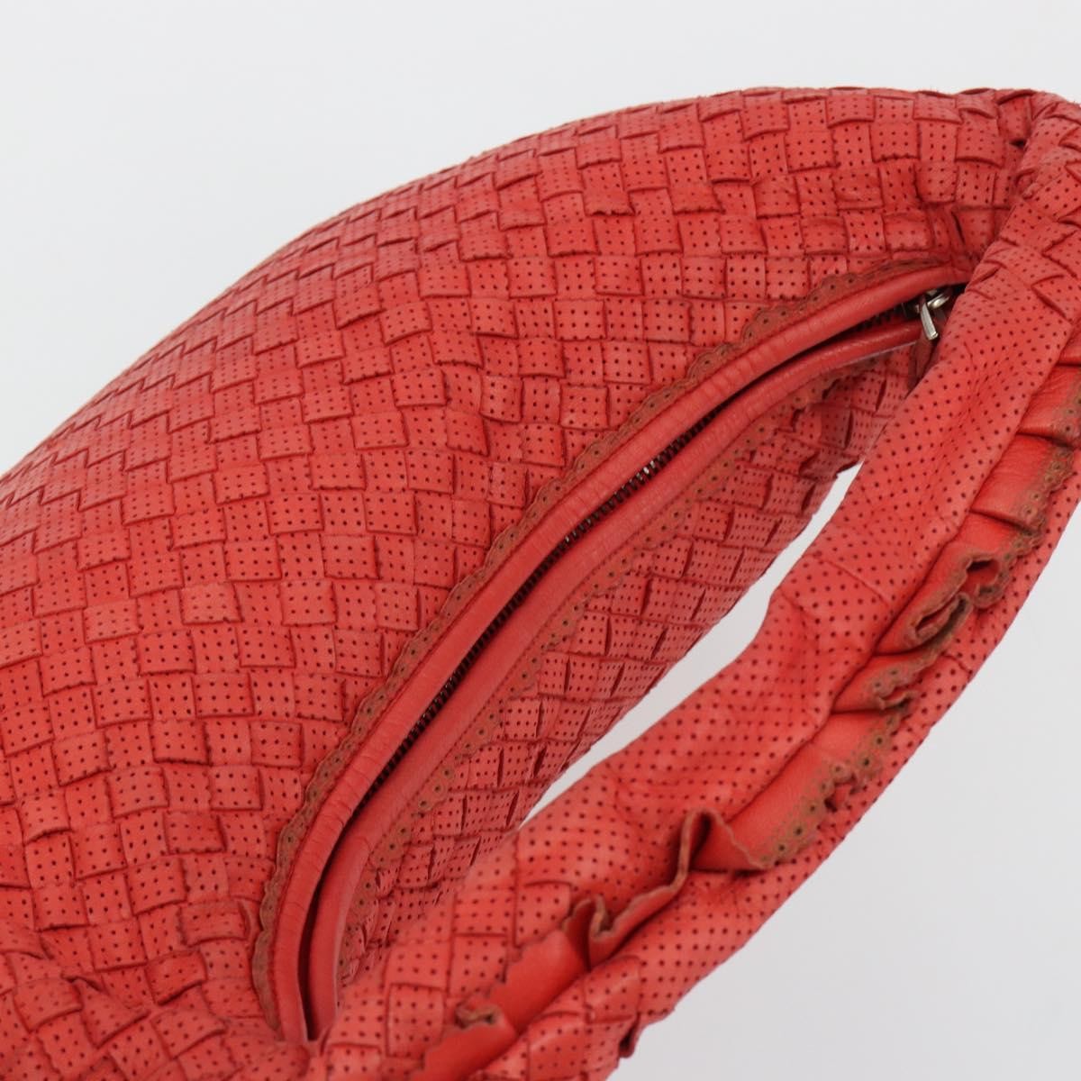 Bottega Veneta Intrecciato Shoulder bag Leather, Red, Leather, Shoulder Bag