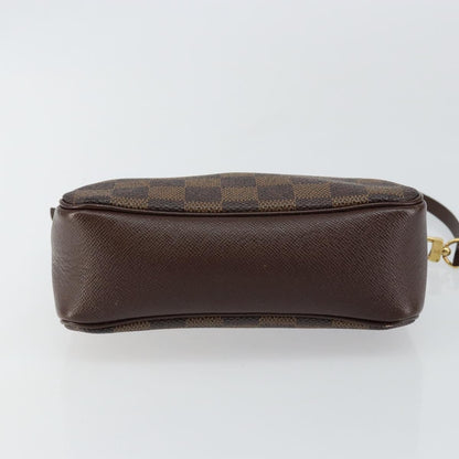 Louis Vuitton Trousse Make Up Bag Damier, BROWN, CANVAS, Clutche & pouche