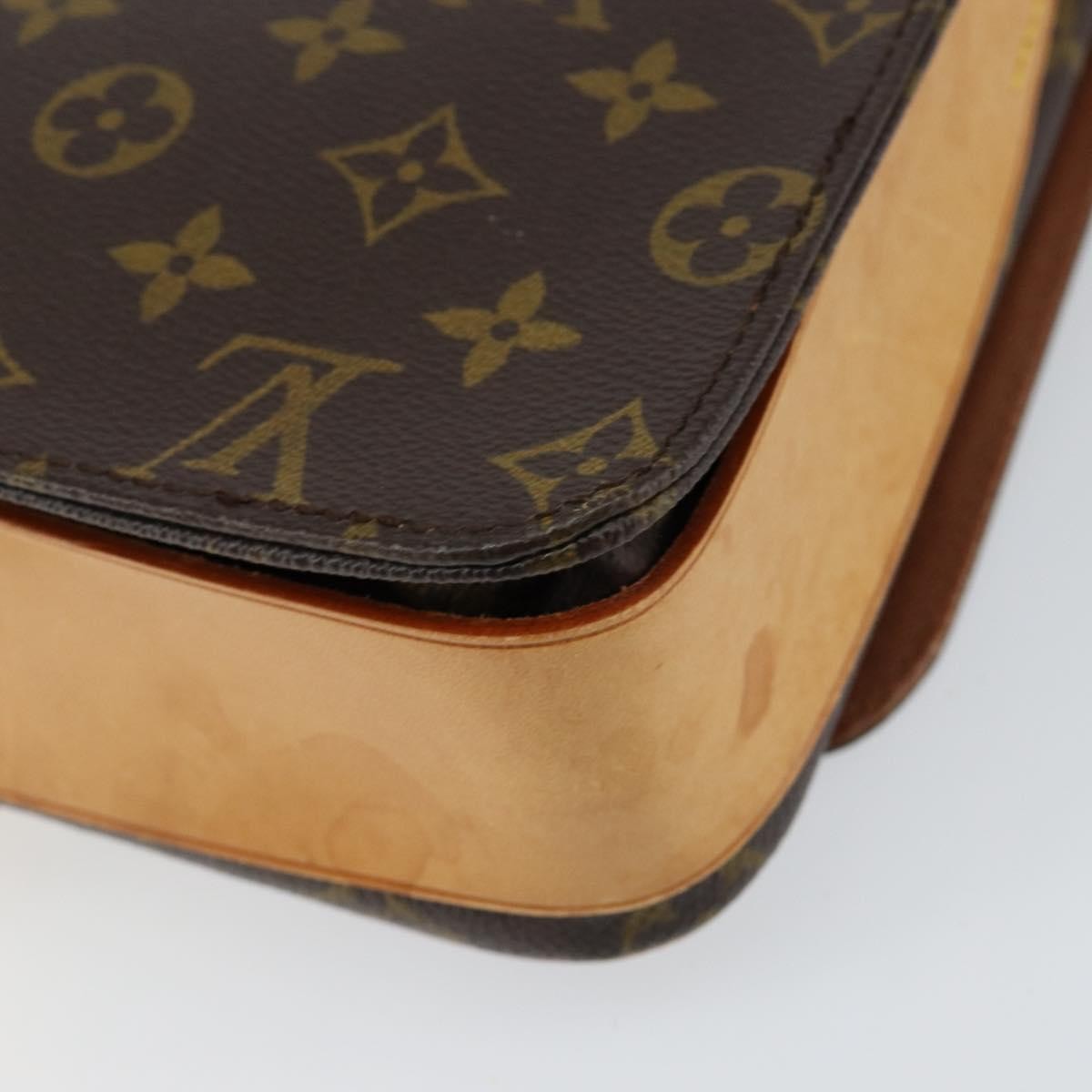 Louis Vuitton Cartouchiere Handbag Monogram Canvas, BROWN, CANVAS, Shoulder bag