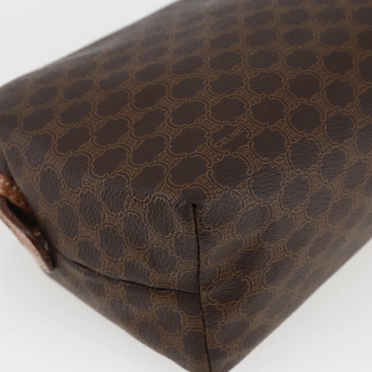Celine Macadam Pochette Canvas and Leather, BROWN, CANVAS, Clutche & pouche