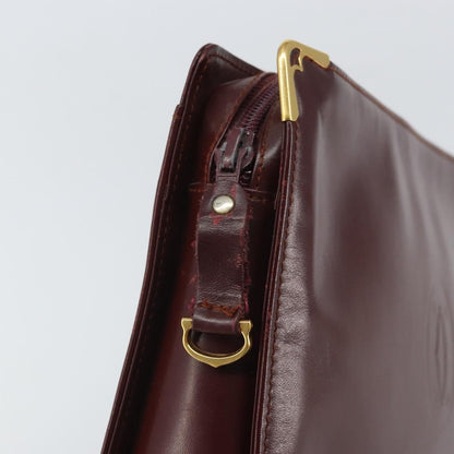cartier Must de Cartier Clutch bag Leather, BURGUNDY, LEATHER, Clutche & pouche