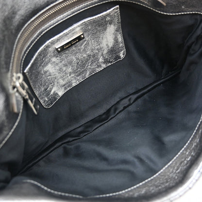 Miu Miu Nappa Matelassè Leather, Silver, Leather, Handbag