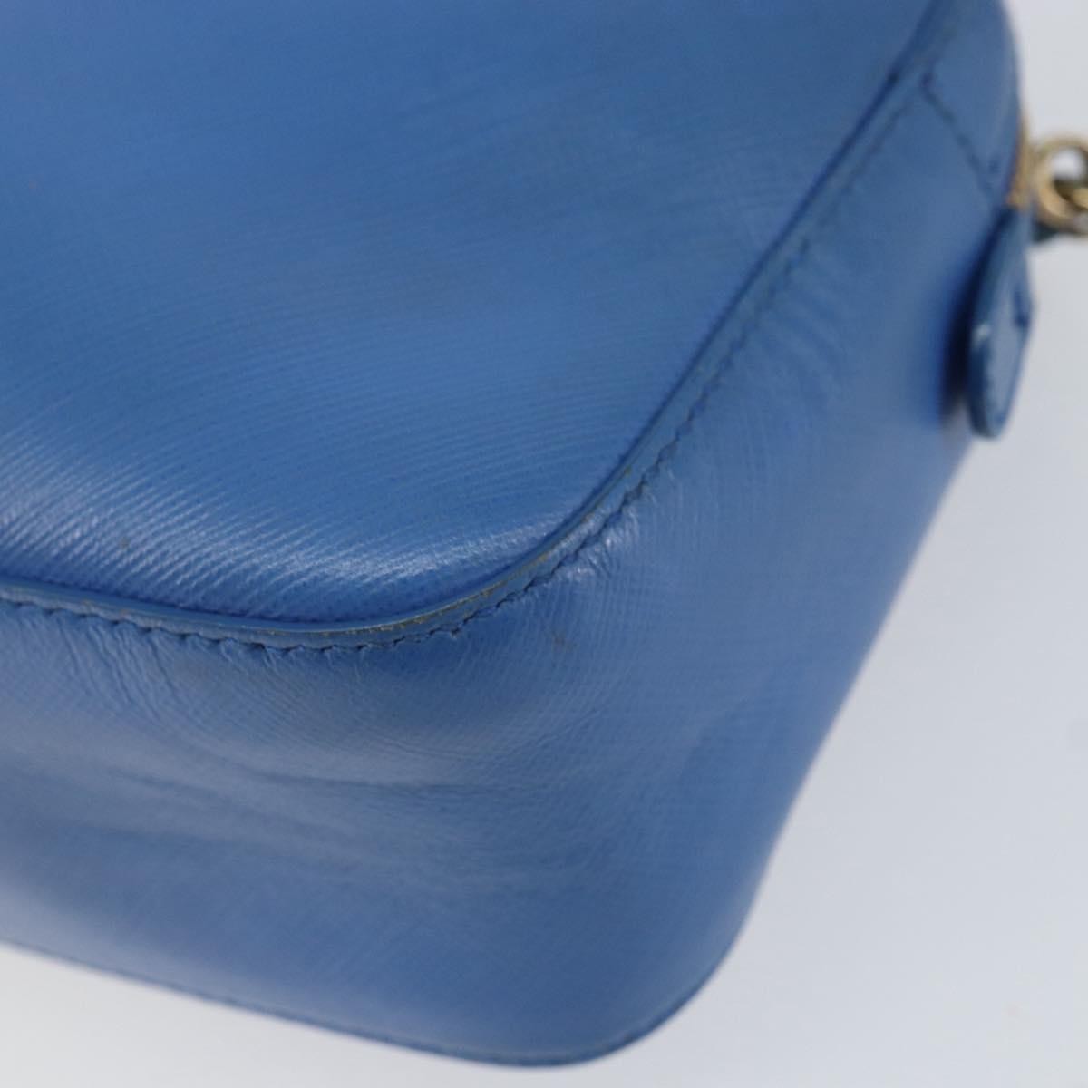 Salvatore Ferragamo Vala Chain Shoulder bag Leather, BLUE, LEATHER, Shoulder bag