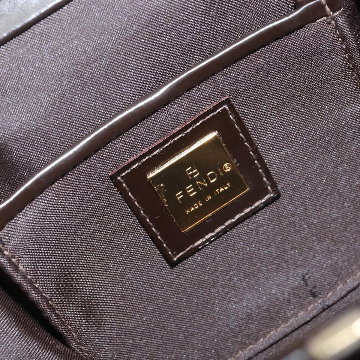 Fendi Vintage Top Handle Bag Leather, BROWN, LEATHER, Handbag