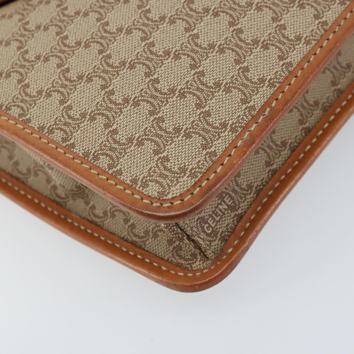 Celine Macadam Pochette Canvas and Leather, BEIGE, CANVAS, Clutche & pouche