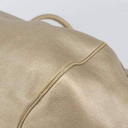 Salvatore Ferragamo Gancini handbag Leather, GOLD, LEATHER, Handbag
