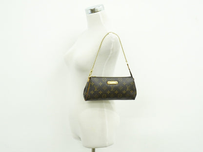 Louis Vuitton Eva Handbag Monogram Canvas, BROWN, CANVAS, Clutche & pouche