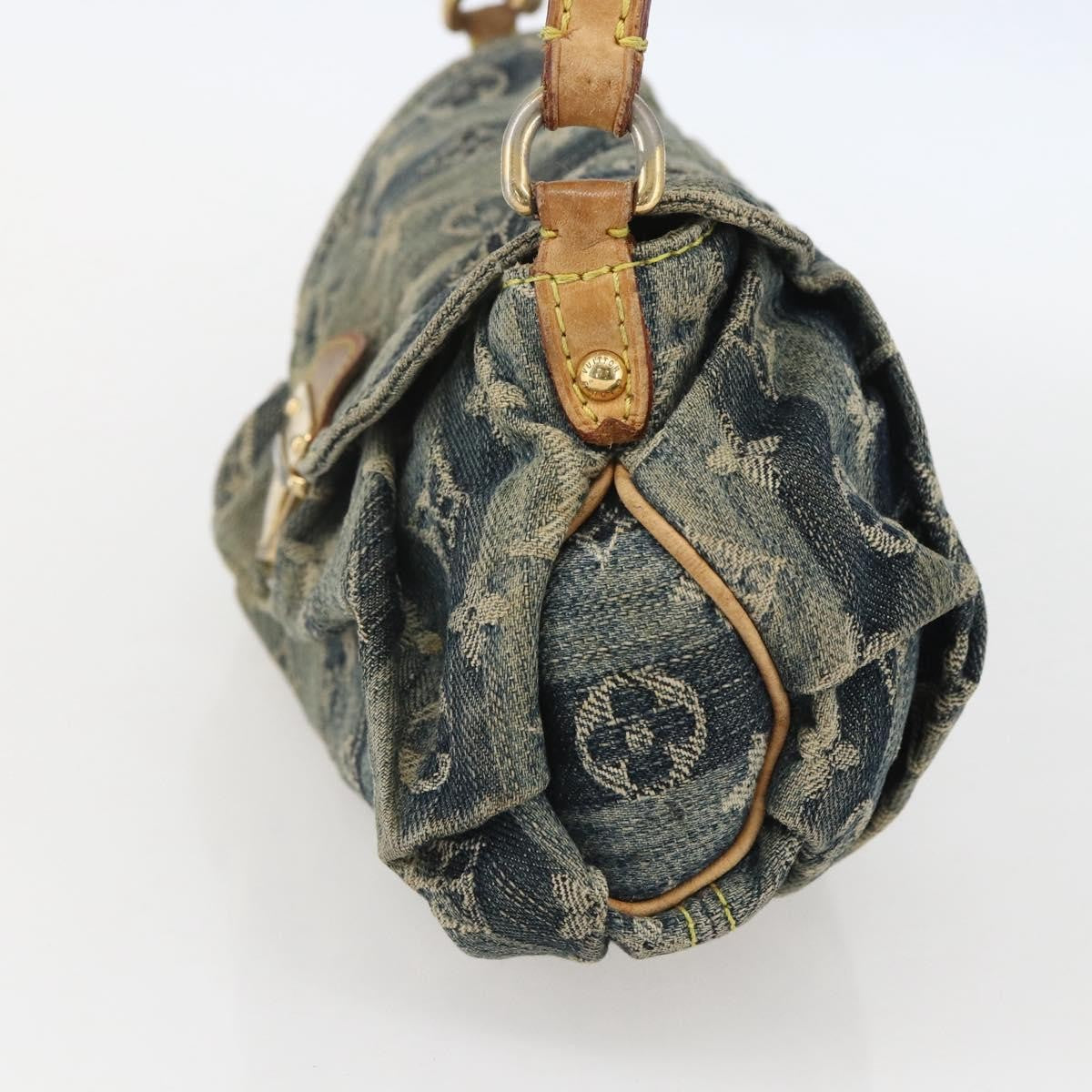 Louis Vuitton Pleaty Raye Handbag Striped Monogram Denim, BLUE, DENIM_JEANS, Shoulder bag