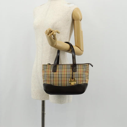 Burberry Nova Check Handbag Nova Check Canvas and leather, BEIGE, CANVAS, Handbag
