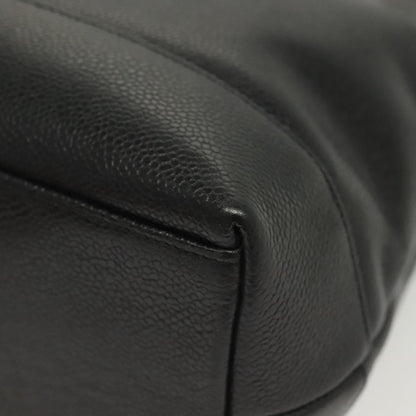 Chanel Vintage CC Logo Chain Tote Caviar, BLACK, LEATHER, Tote bag