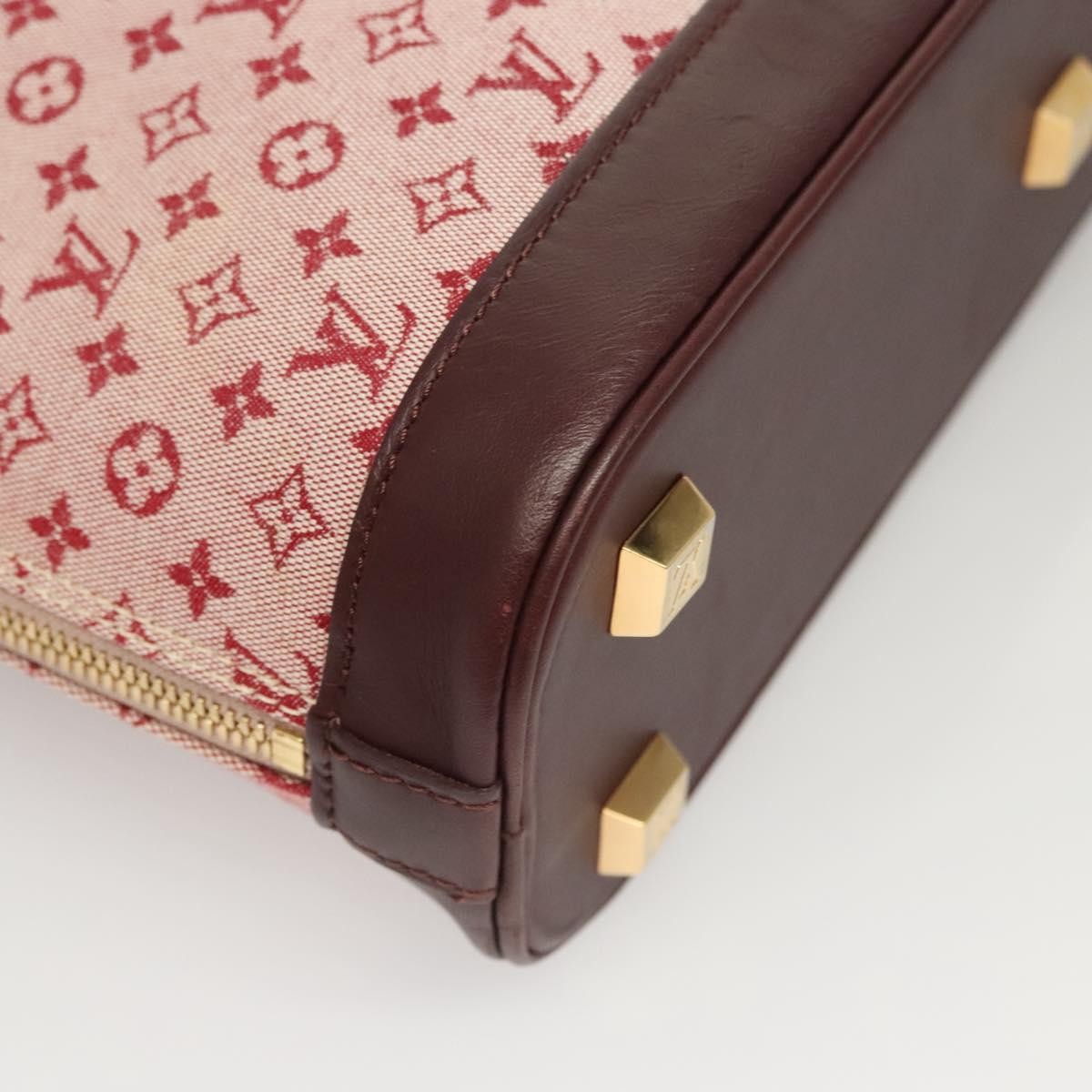 Louis Vuitton Alma Handbag Mini Lin, RED, CANVAS, Handbag