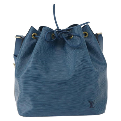 Louis Vuitton Petit Noe Handbag Epi Leather, BLUE, LEATHER, Shoulder bag