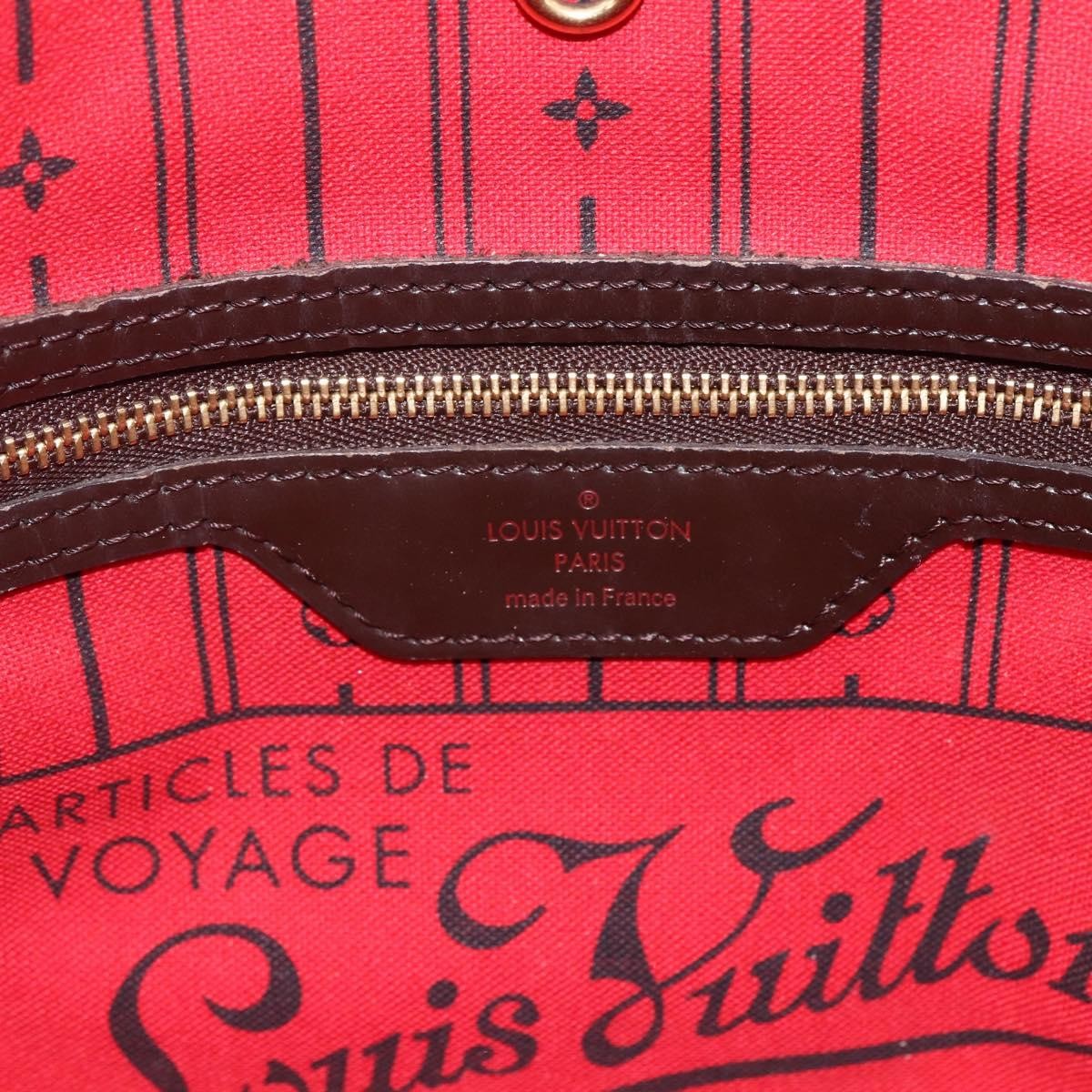 Louis Vuitton Neverfull Tote Damier, BROWN, CANVAS, Tote bag