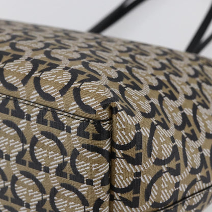 Salvatore Ferragamo Gancini Travel Tote Gancini Jacquard, BEIGE, CANVAS, Tote bag