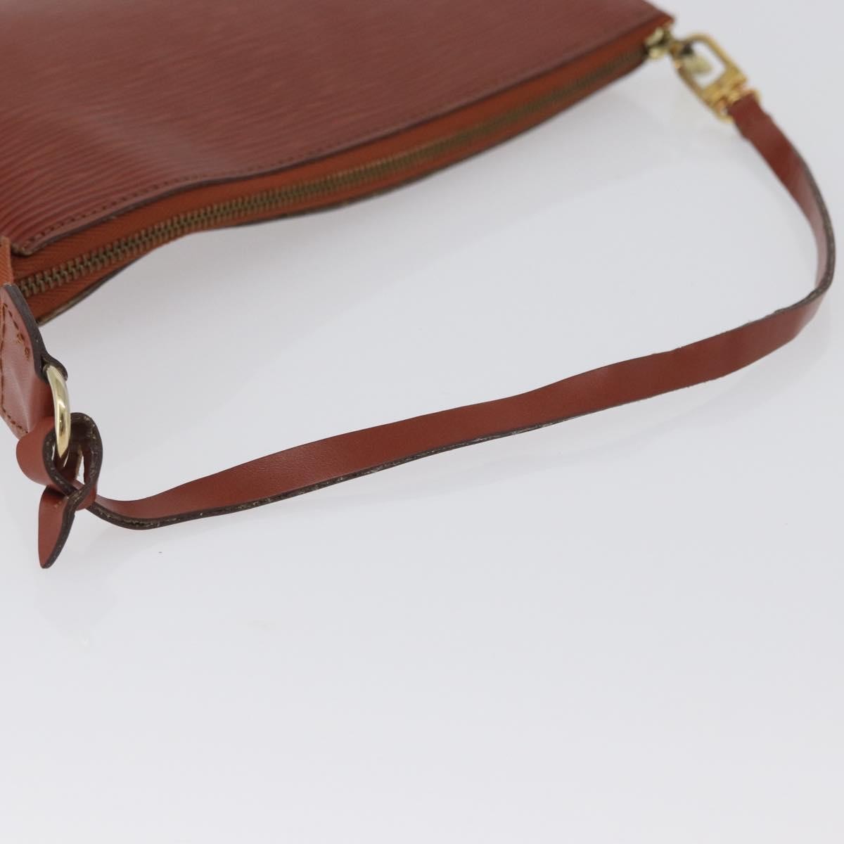 Louis Vuitton Pochette Accessoires Epi Leather, BROWN, LEATHER, Clutche & pouche