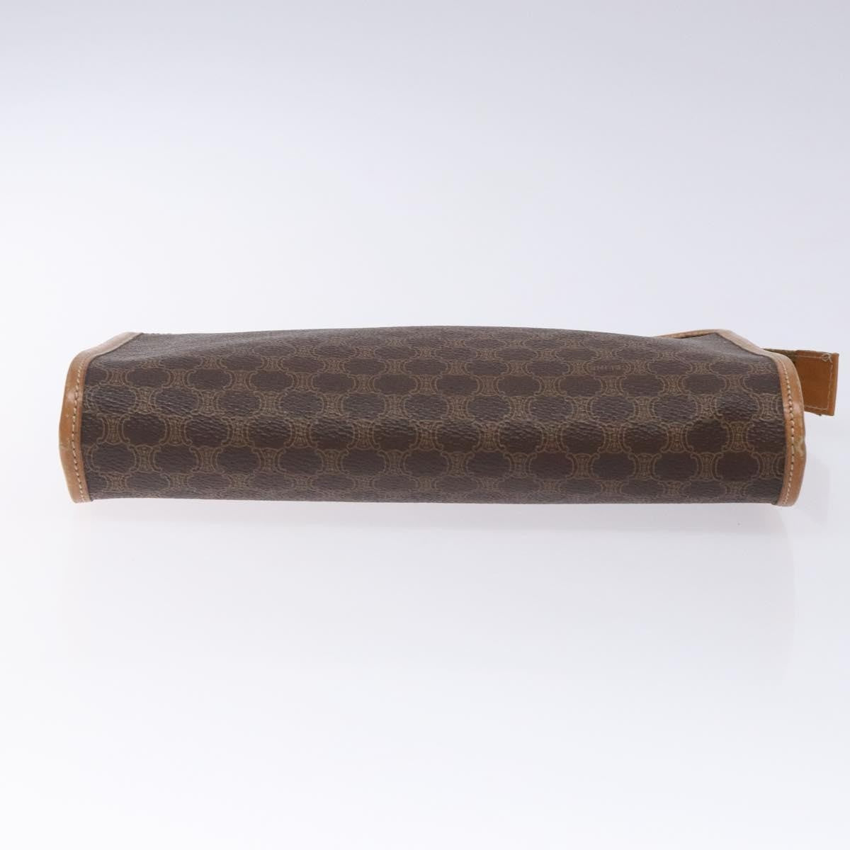 Celine Macadam Pochette Classic, BROWN, LEATHER, Clutche & pouche