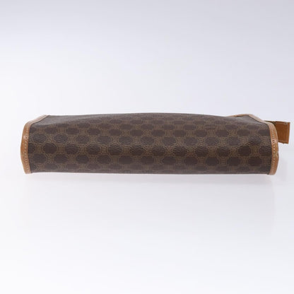 Celine Macadam Pochette Classic, BROWN, LEATHER, Clutche & pouche