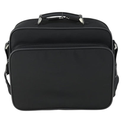 Prada Convertible Front Pocket Briefcase Tessuto with Saffiano Leather, Black, Nylon, Briefcase