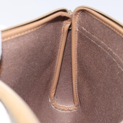 Christian Dior Vintage Honeycomb Zip Pouch Coated Canvas, BEIGE, CANVAS, Clutche & pouche