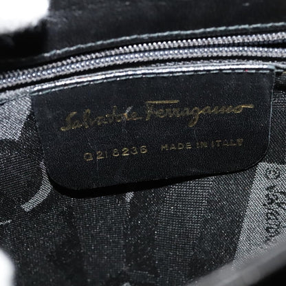 Salvatore Ferragamo Vintage Handbag Leather, BLACK, LEATHER, Handbag