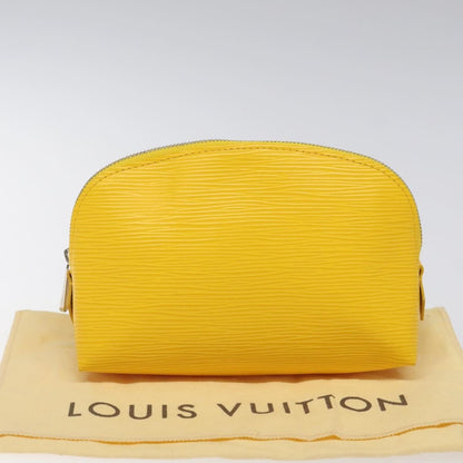 Louis Vuitton Cosmetic Pouch Epi Leather, YELLOW, LEATHER, Toiletry Case