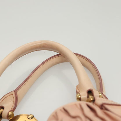 Bally Vintage Handbag Quilted Leather, PINK, LEATHER, Handbag