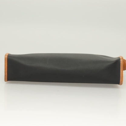 Christian Dior Vintage Zip Pochette Canvas and leather, BLACK, PVC, Clutche & pouche